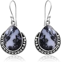 Vista 22 de Veracity Jewelry - Aretes de plata de ley con piedras preciosas para mujeres y niñas, regalo para su cumpleaños, aniversario, esposa, mamá, novia