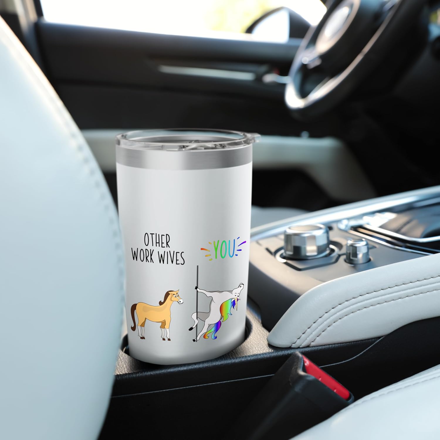 Other Work Wives You Unicorn vs Horse Stainless Steel Insulated Tumbler - Image 6