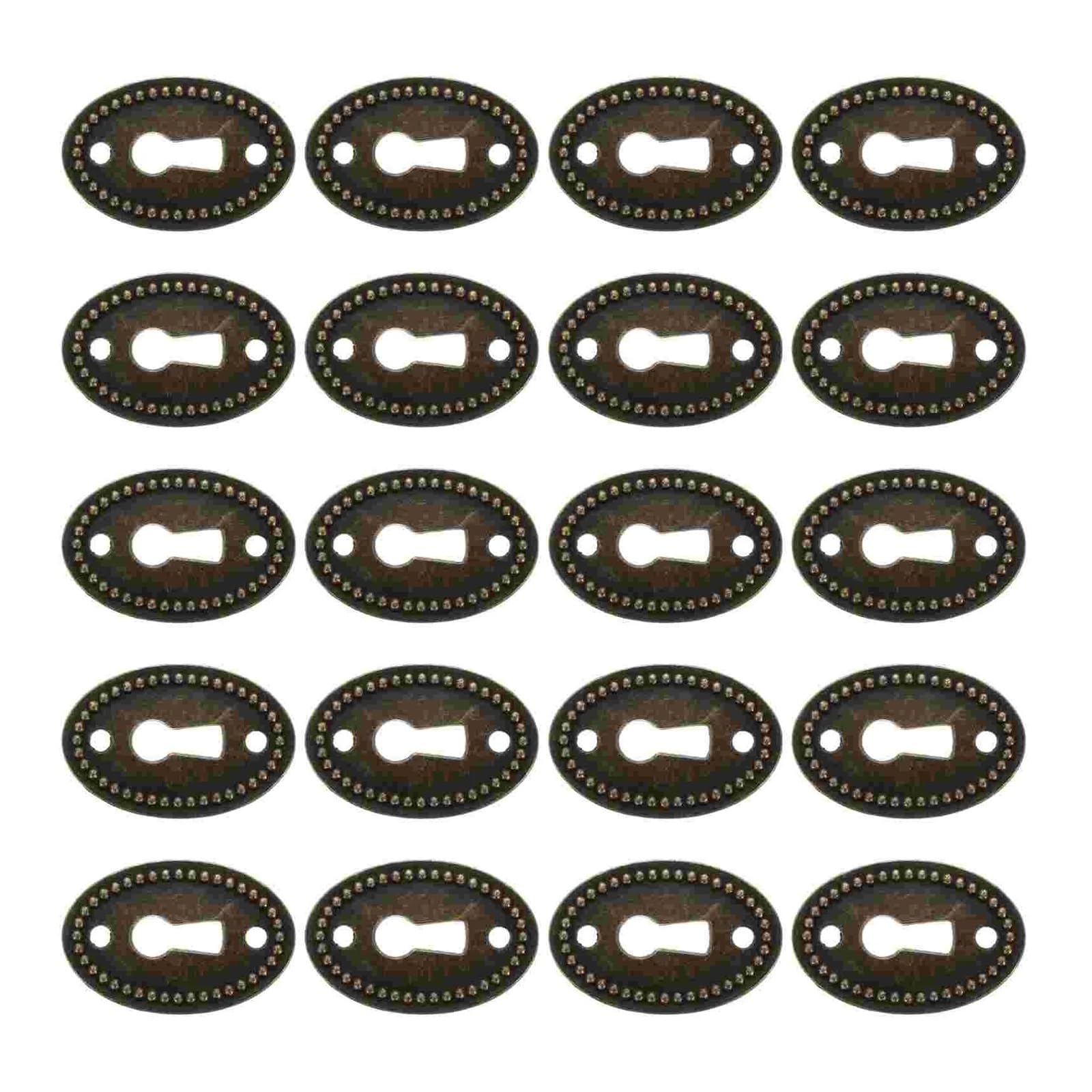 20 piezas cubierta de ojo cerradura ovalada, inserto puerta latón, placa cajón, escudo, accesorios for muebles para Muebles