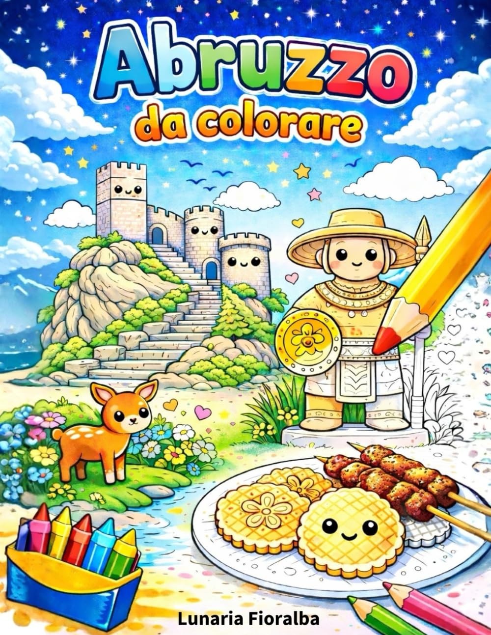 Abruzzo da Colorare: Libro da Colorare Facile e Bold per Bambini – 51 Disegni dell’Abruzzo tra Borghi, Animali e Tradizioni Locali (Colorazione Creativa Semplice e Divertente) (Italia da Colorare)