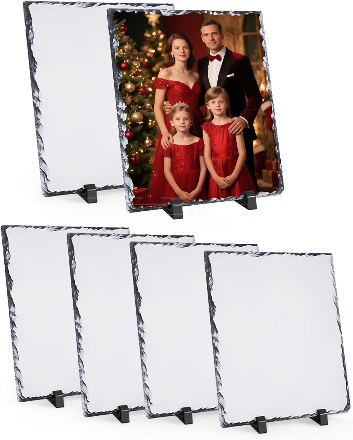Sublimation Slate Blanks Rock Plaque Photo for 8X10 Inch 6 PCS Wall and Table Decoration