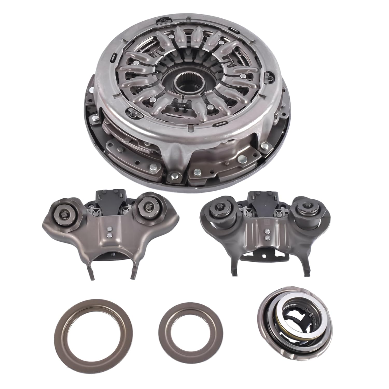 Transmission Clutch Pressure Plate and Clutch Fork Kit Direct Replacement Compatible with CA6Z7515J CA6Z7515K CA6Z-7515-J FA6Z7B546A F1FZ7B546B for Select Manual Transmission Applications