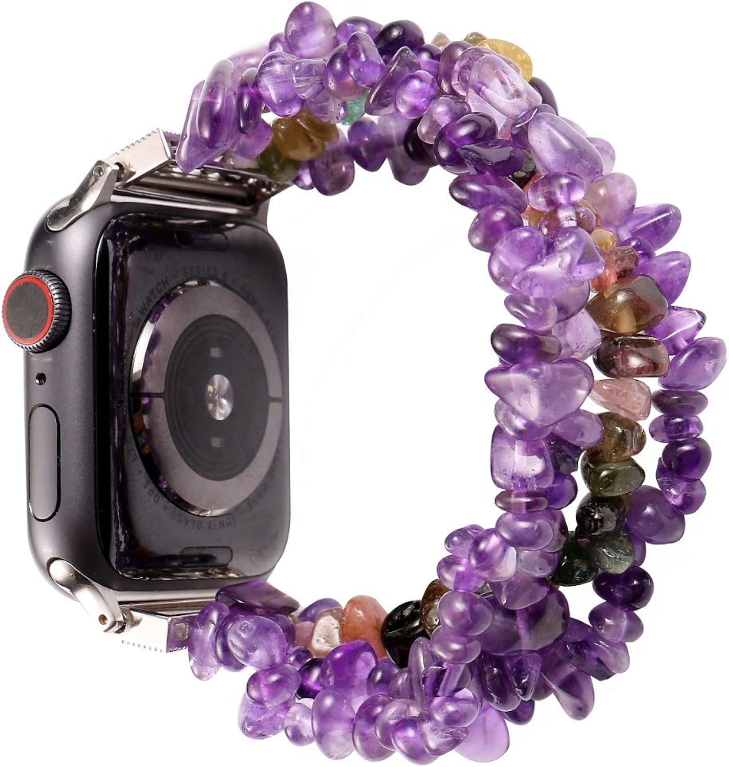 Up To 40% OFF Juzzhou Compatible with Watch Band Apple iWatch 42 44 45mm Series SE 1 2 3 4 5 6 7 Sport Edition Woman Bracelet Beaded Faux Pearl Bling Stone Crystal Agate Jewels Wrist Guard Strap Wriststrap Wristband 42mm 44mm