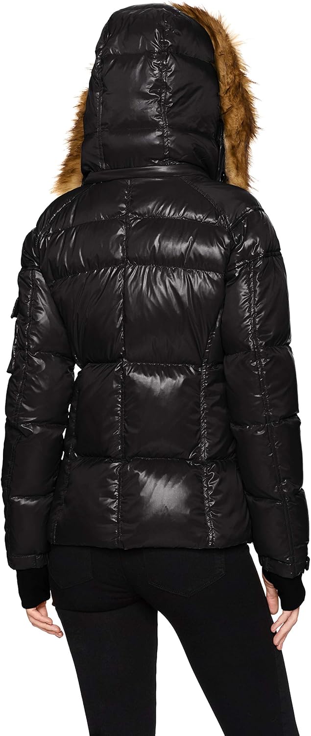 S13 Women's Kylie Down Puffer Jacket with Faux Fur Trimmed Hood - Image 2