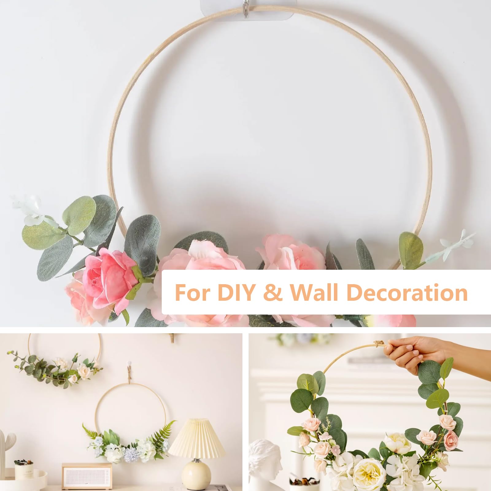 Macramé Ringen Groot 30 Cm CYEER 15 Stuks Houten Knutselringen – Diameter 30 Cm – Voor Macramé, Dromenvangers En Decoratie Houten Ringen