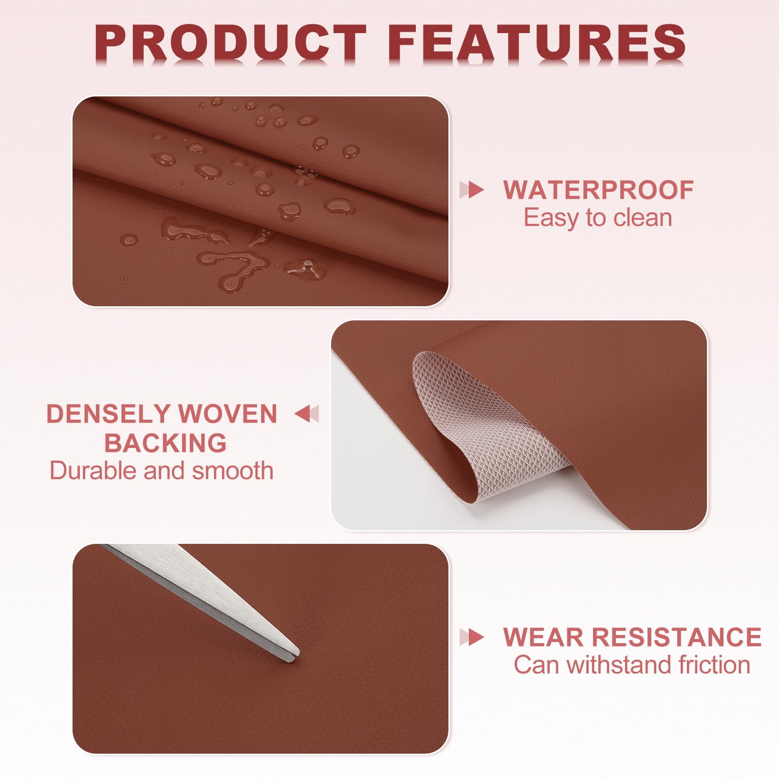 PATIKIL 63x39.4in Faux Leather Sheets - Image 4