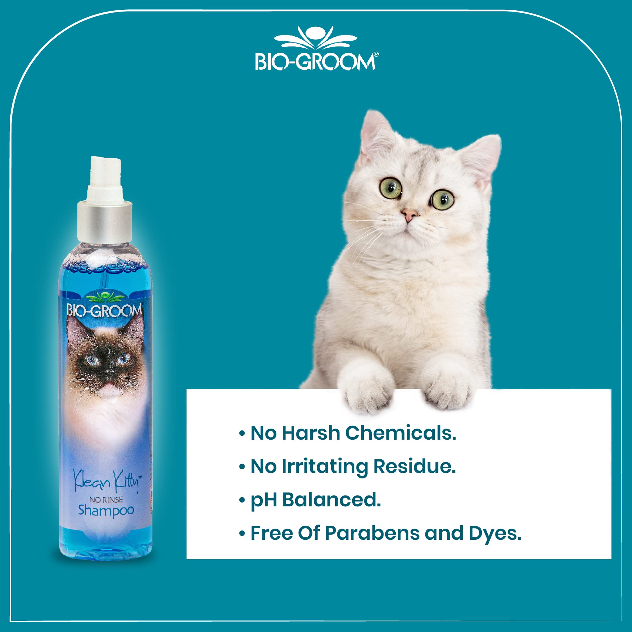Bio Groom Klean Kitty Waterless Shampoo For Cats Replenish Cat