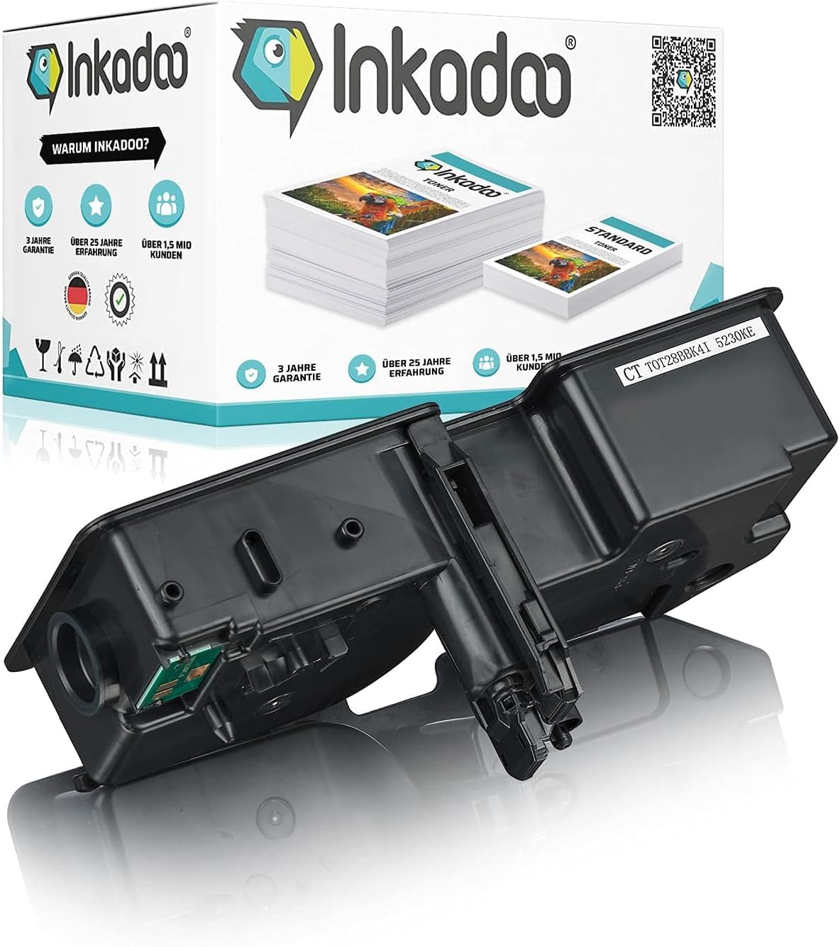 Inkadoo Toner für Kyocera 1T02R9BNL0 / TK-5230K Toner Schwarz ECOSYS P 5021 cdw ECOSYS P 5021 Series ECOSYS P 5021 ECOSYS M 5521 CDN Tonerkartusche, Tonerpatronen, Drucker Toner