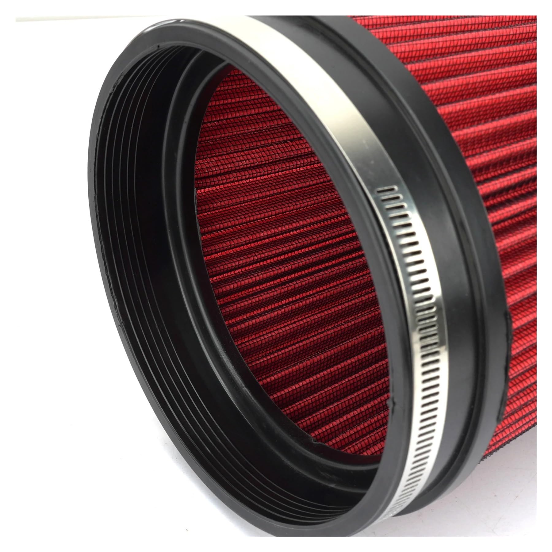 Cono de filtro de entrada de aire frío lavable 150 mm 6 pulgadas(6inch Red)