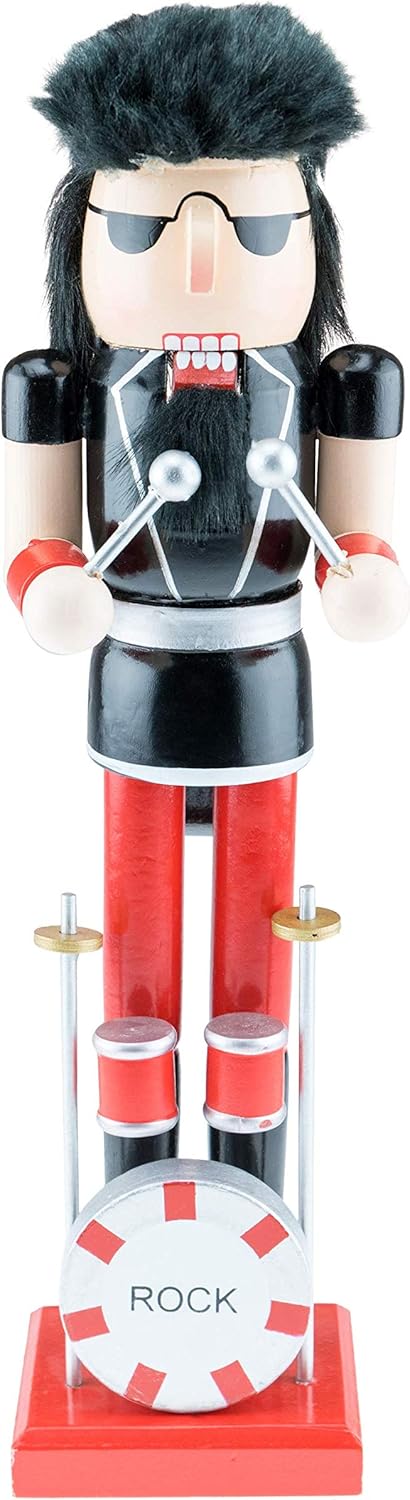 Clever Creations German 10 Inch Traditional Wooden Nutcracker, Festive Christmas Décor for Shelves and Tables