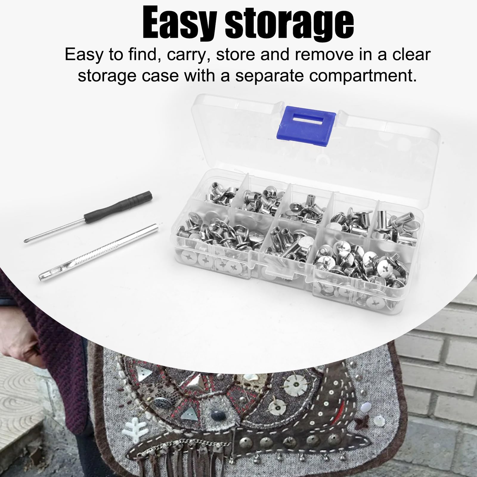 Set 110 Viti Per Libri Chicago - M5 In Bronzo, Lunghezze 4-12mm, Con Perforatore E Cacciavite - Foto 9