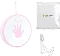 Vista 6 de Pearhead My Little Babyprints - Lata de recuerdo de huellas de manos o huellas, color rosa