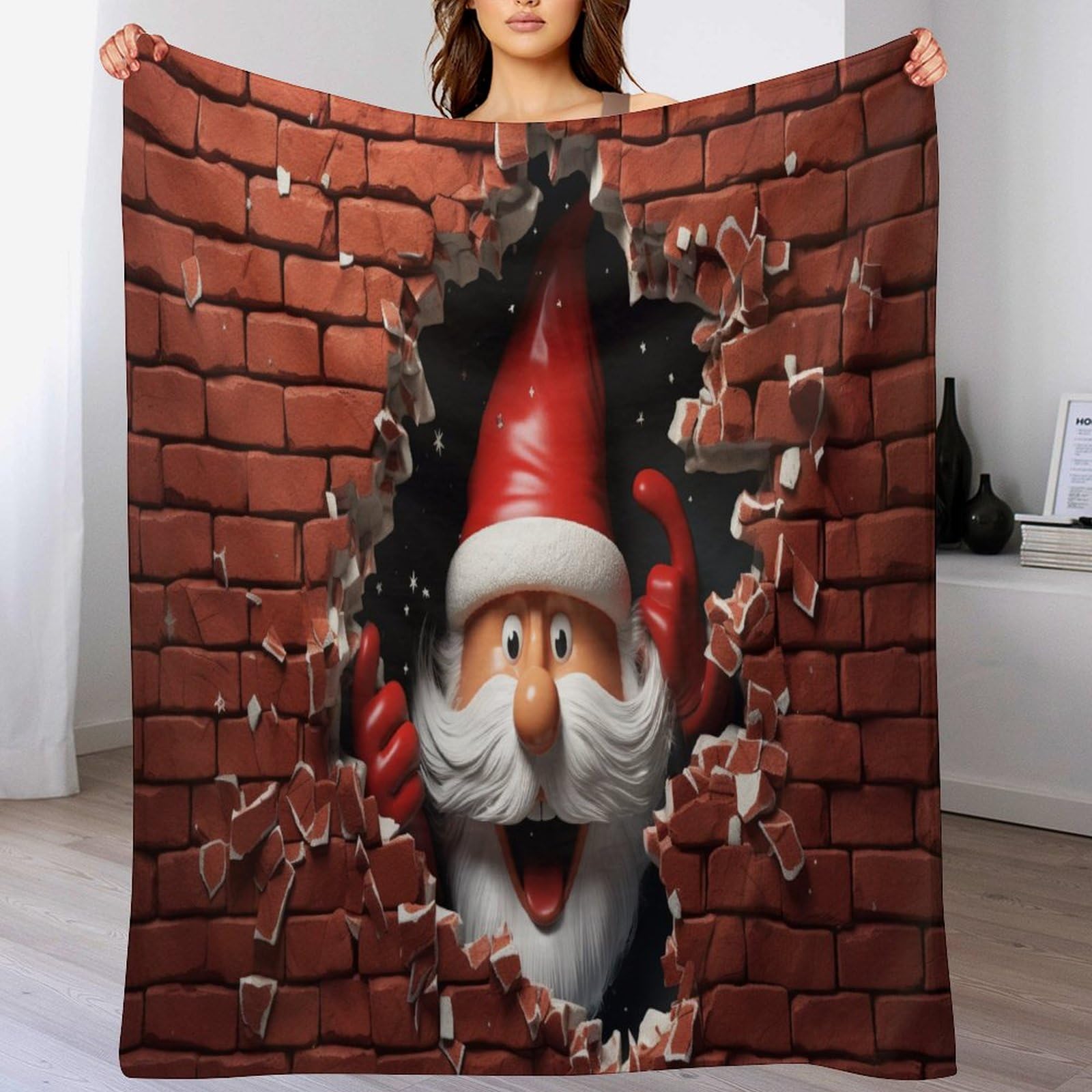 Couverture polaire Père Noël cadeau idéal grand plaid moelleux 180x200cm