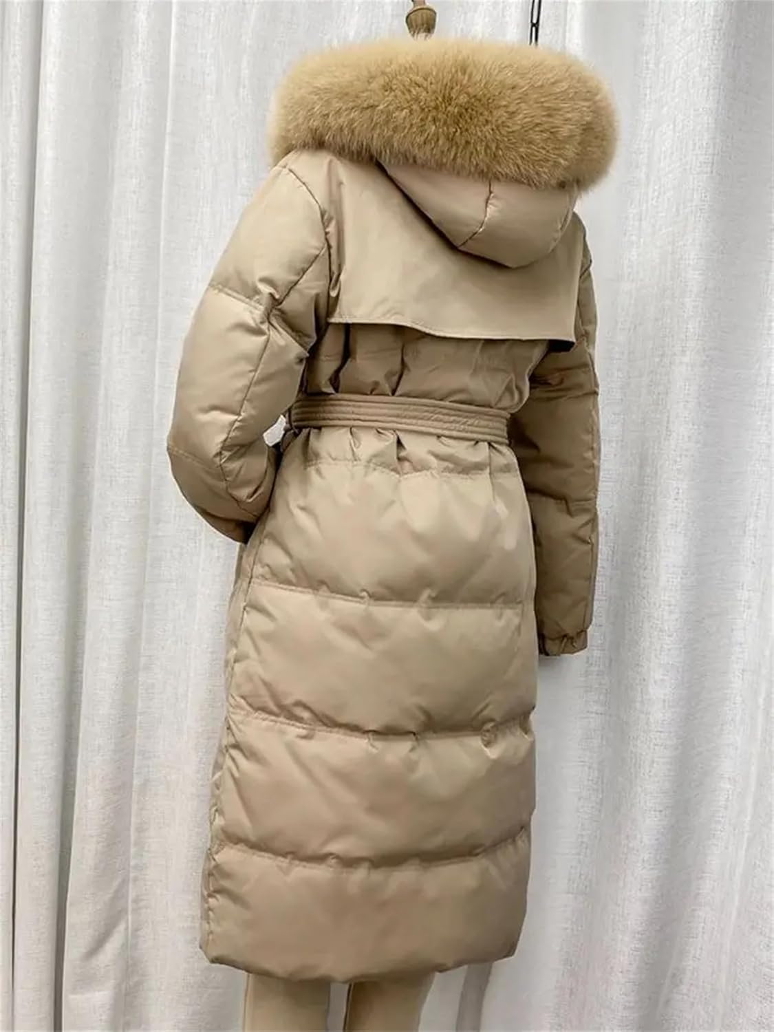 [SaoBiiu] 女性ロングダウンジャケットホワイトダックダウン秋冬コートとパーカー女性生き抜く