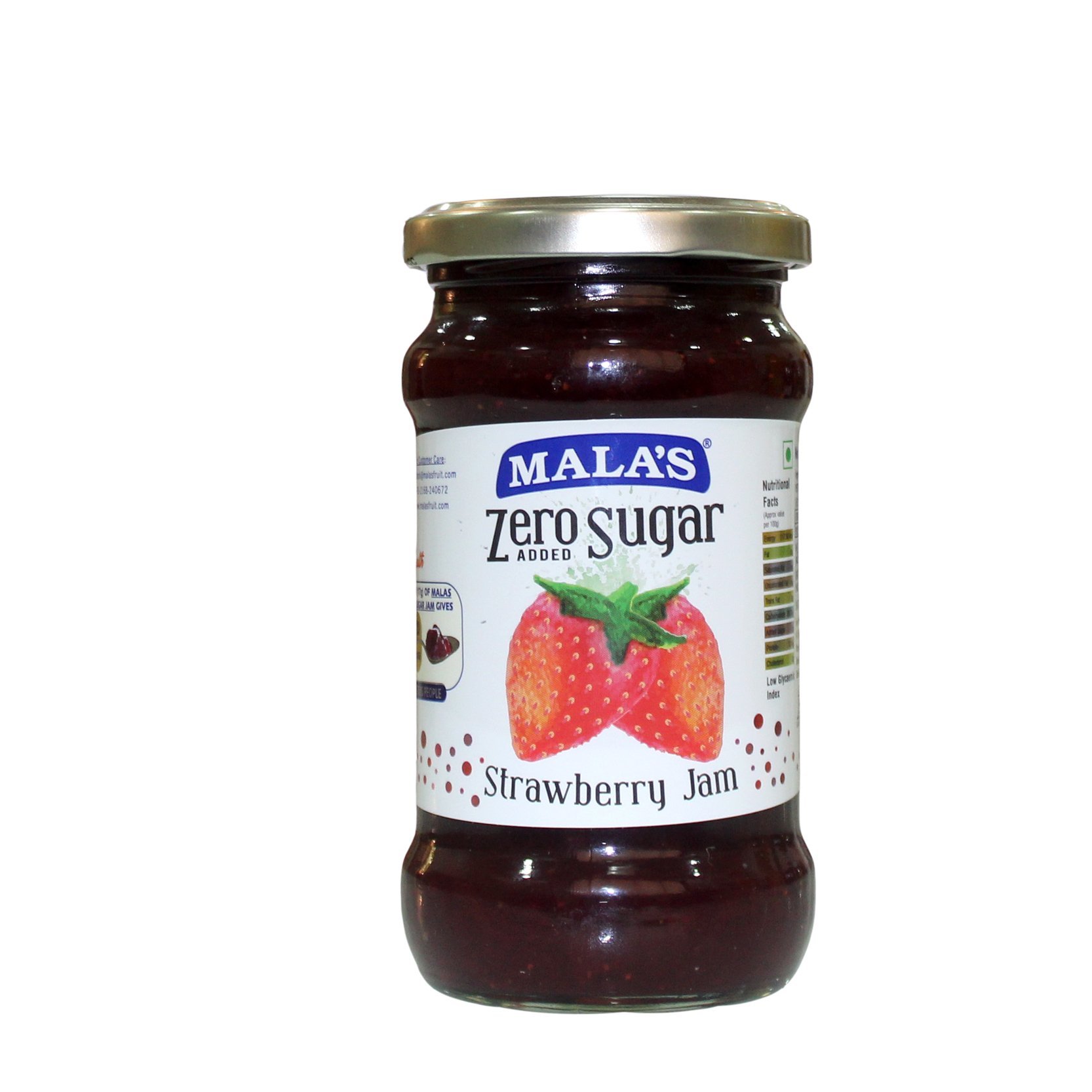Zero Sugar Jam 350G, Strawberrys, Pack of 1