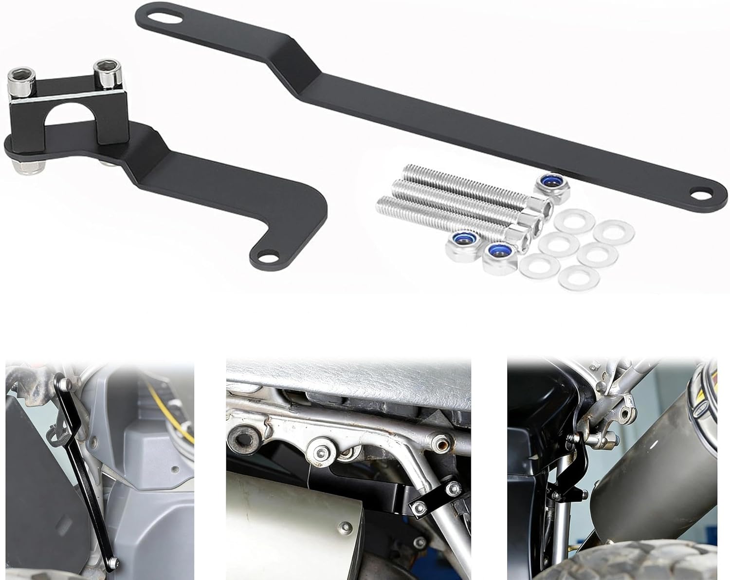 XR650L Subframe Support Brace Compatible with XR 650L 1993-2025 Motorcycle Frame Arm Reinforcement Bracket (Black)
