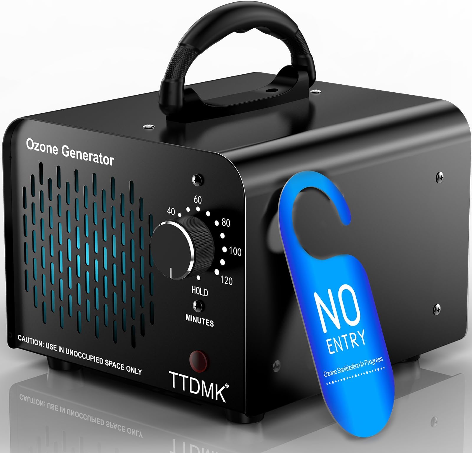 Ozone Generator 98,000mg/h, Commercial Ozone Machine Odor Removal, High Capacity Ozone Machine, Home Ozone Generator for Car, Home, Smoke, Pet, etc (Black) - by TTDMK