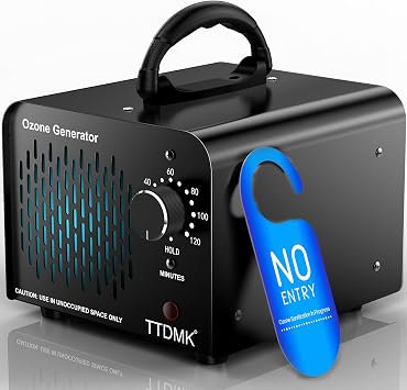 Ozone Generator 98,000mg/h, Commercial Ozone Machine Odor Removal, High Capacity Ozone Machine, Home Ozone Generator for Car, Home, Smoke, Pet, etc Black - by TTDMK