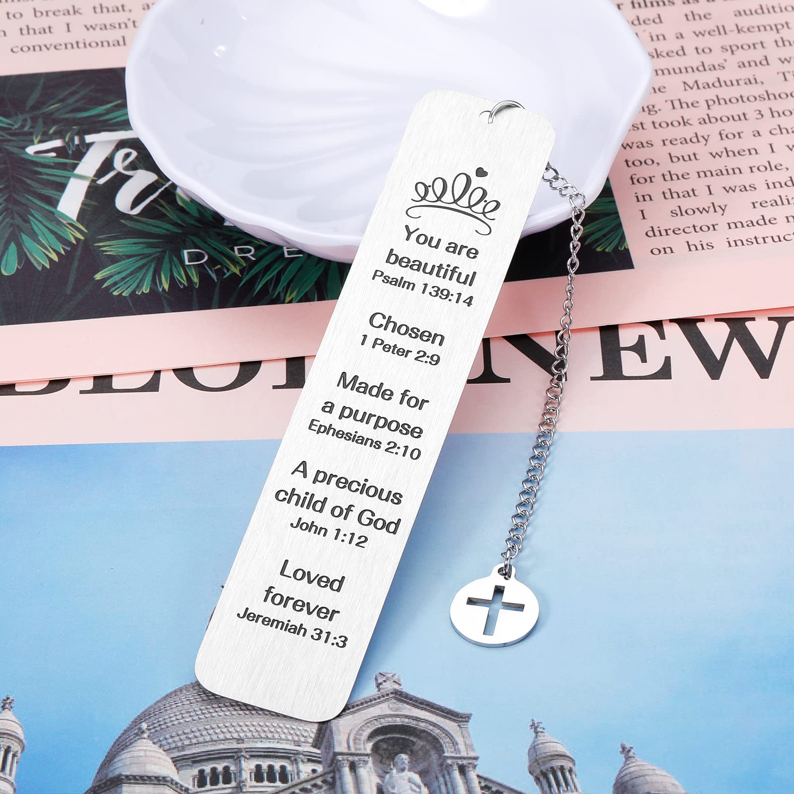 Christlicher Taschenspiegel Mit Bibelversen – Gravierte Inspiration Für Frauen, Geschenkbox