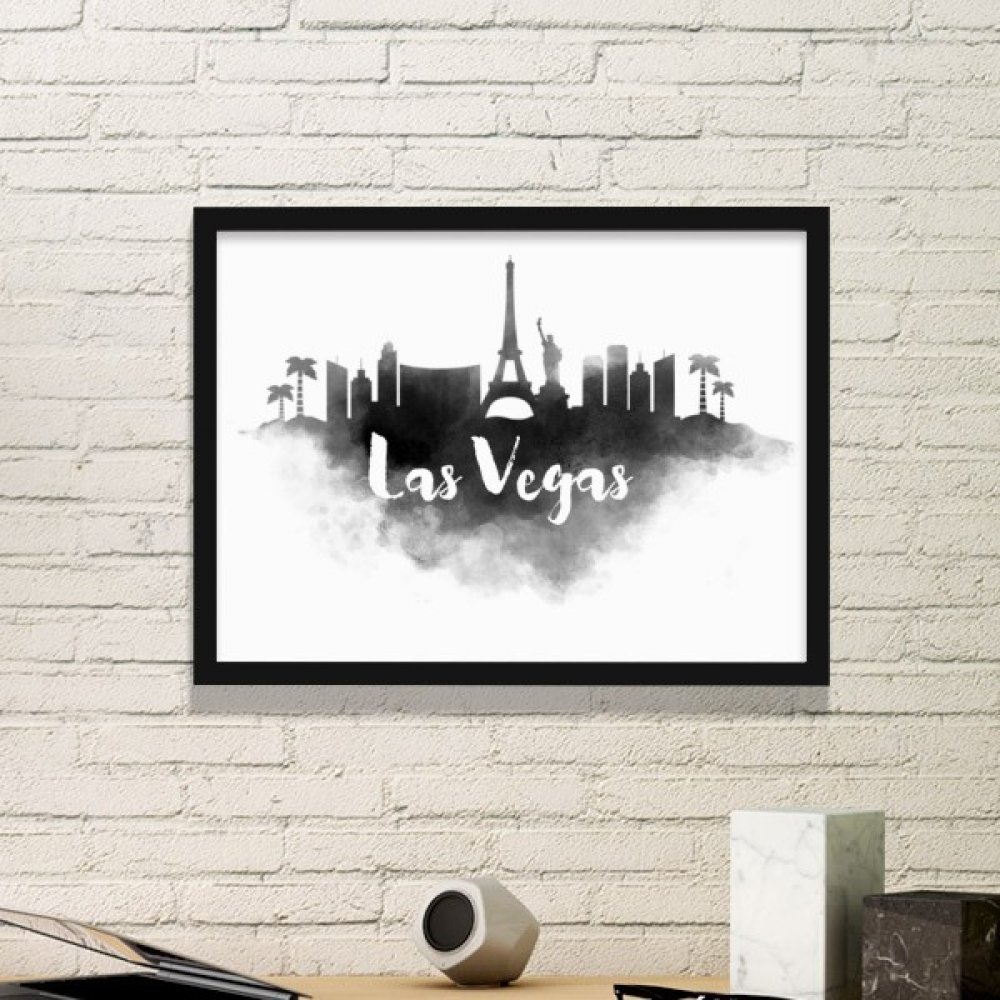 Peinture Las Vegas image simple cadre noir déco murale