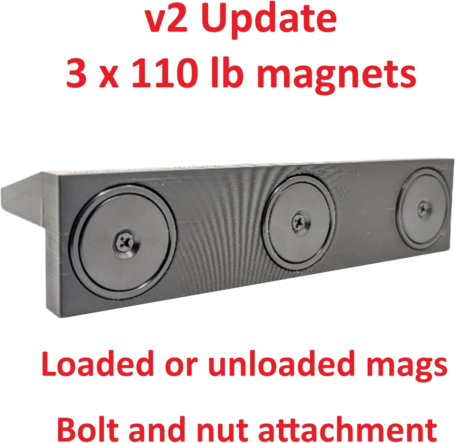Hammy3DPrints Mount for AR 10 308/762 / 6.5 Pmag Mags - Magnetic/Safe | Magazine Holder Storage Rack