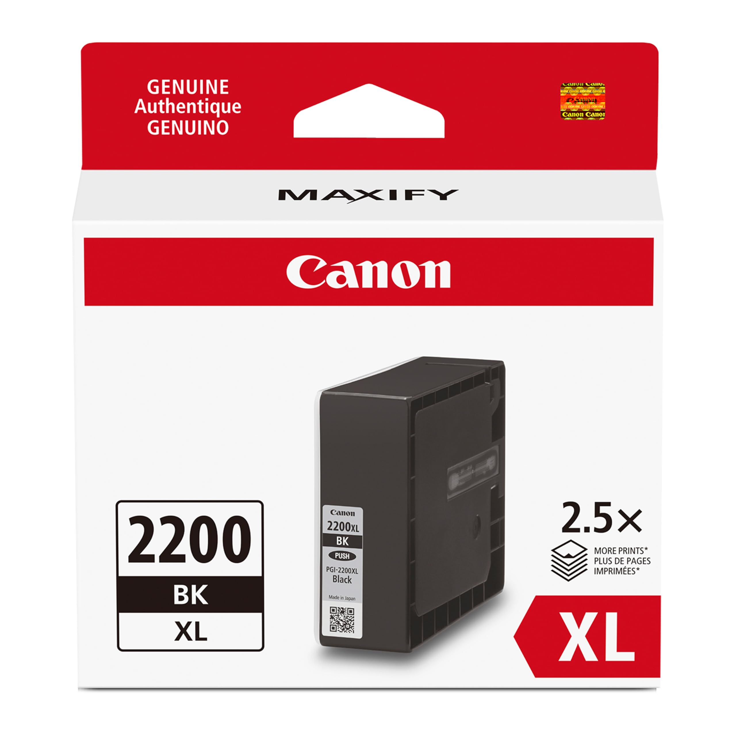 Amazon.com: Canon PGI-2200XL Genuine Pigment Black Ink Tank