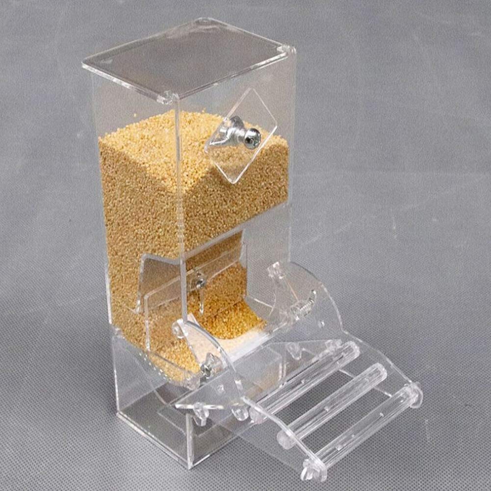 Evursua Mangeoire automatique pour cage à oiseaux - Tube de graines pour perroquet - Accessoires pour cage à oiseaux - Pour perruche, canari, calopsitte, pinson - Installation gratuite, pas fragile