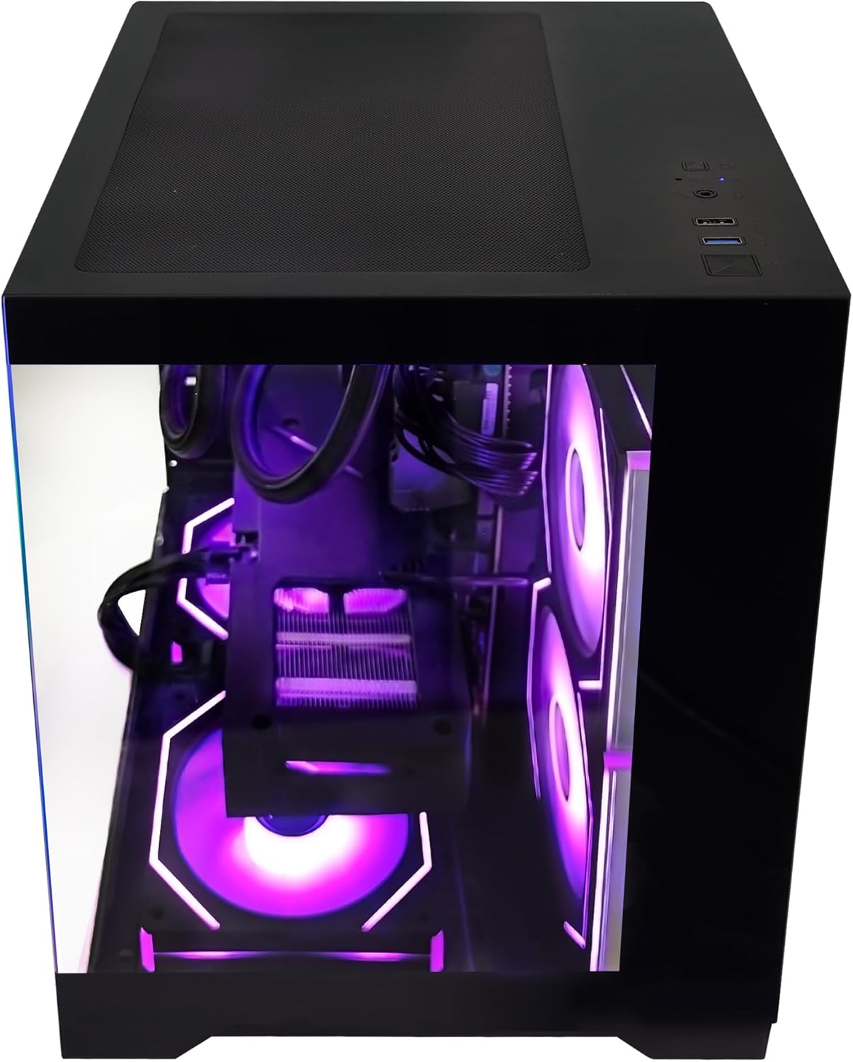 Gaming PC Desktop -AMD Ryzen 7 5700G 8-Core 3.8 GHz-RTX 5060 Ti 8G -32GB DDR4 RAM-1TB PCIe +1TB SATA SSD -WiFi & Bluetooth -RGB Fans-Windows 11 Tower Computer-Black