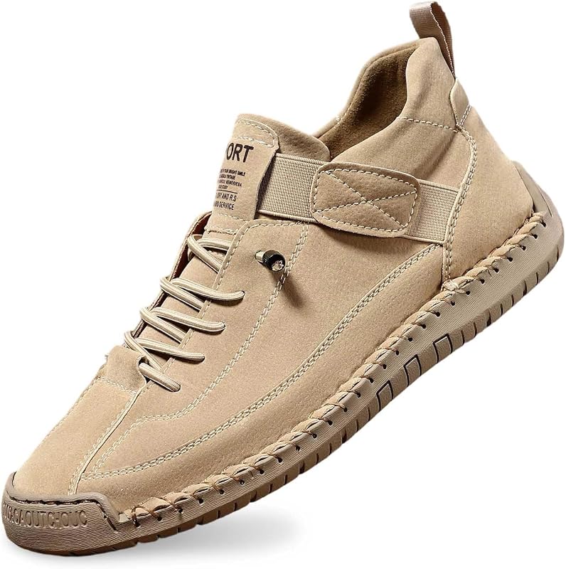 Genérico Zapatillas ortopédicas cómodas, zapatos unisex de cuero hechos a mano, botas suaves y cómodas con soporte