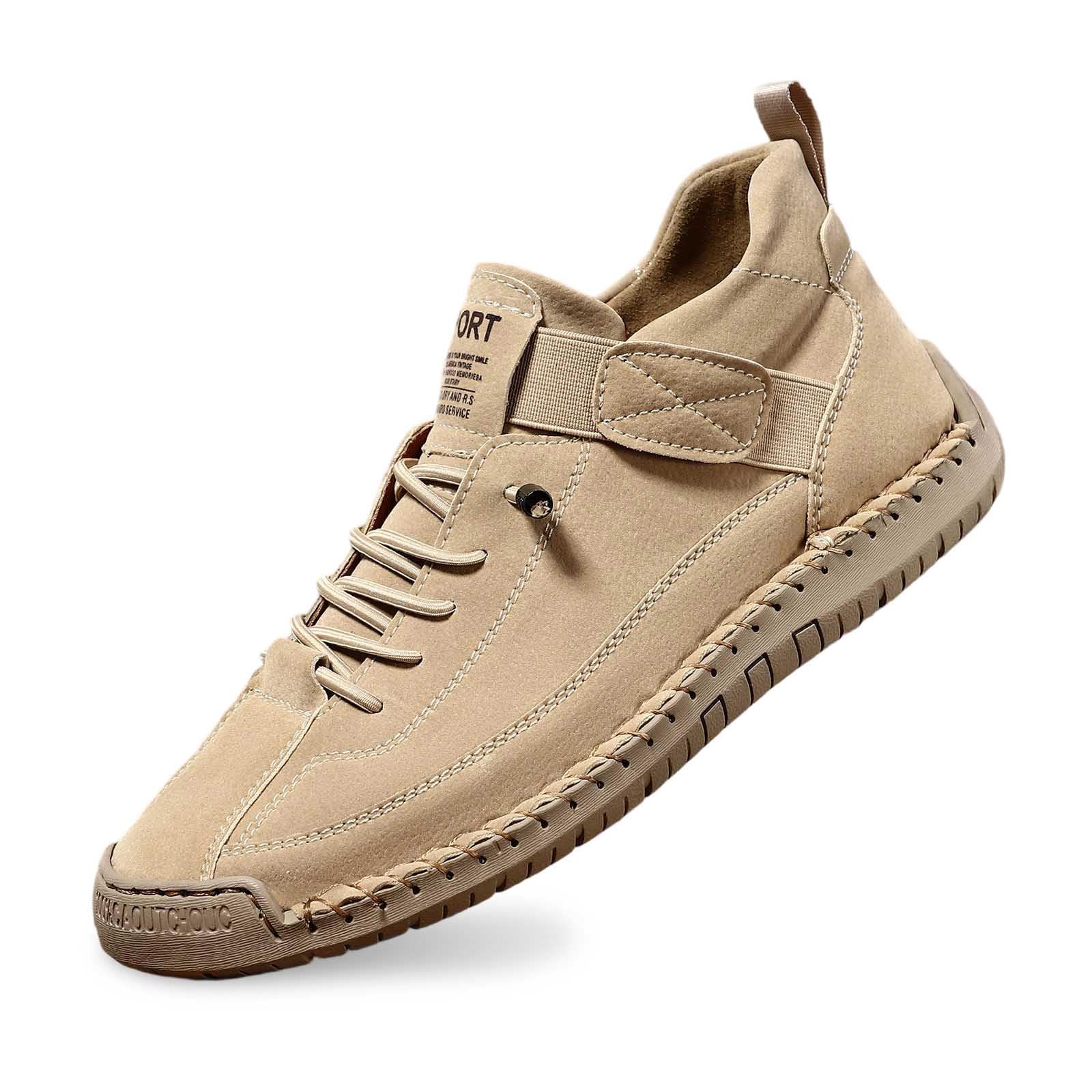 Genérico Zapatillas ortopédicas cómodas, zapatos unisex de cuero hechos a mano, botas suaves y cómodas con soporte