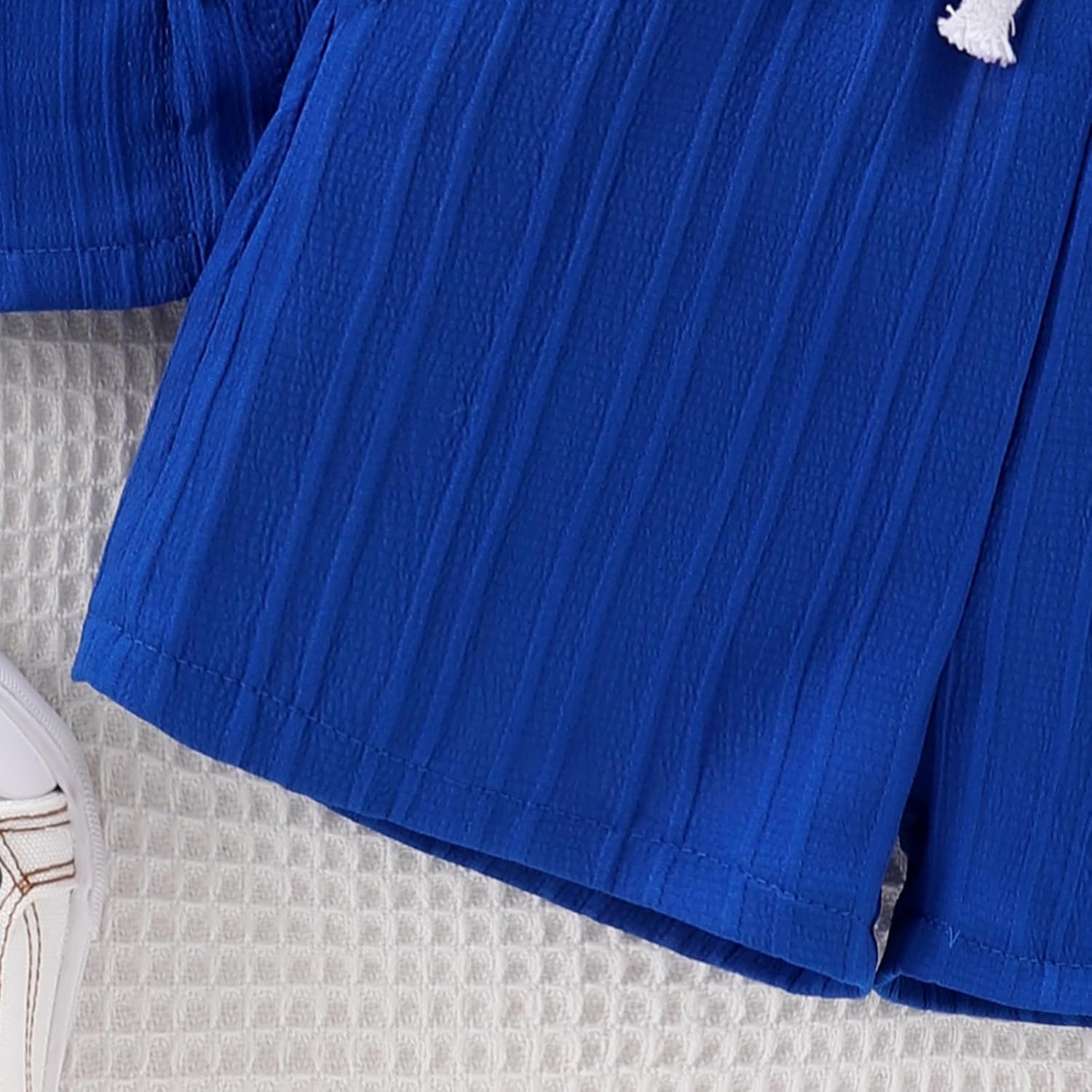 Toddler Baby Boys Clothes Ribbed Button-Down Shirt Tops +Shorts Pocket Outfit 2 PCS set 12 Months-5T Without Tee - Image 8