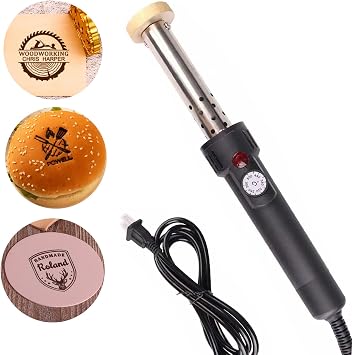 Custom Electric Branding Iron for Wood, Temperature-Controlled Wood Burning Stamp, Personalized Letter Stamp for Burger,Leather, Food, Handcraft & Wedding Gift, Woodworking Tool