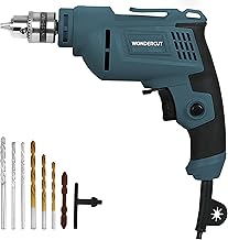 WONDERCUT 550W, Electric Drill WC-EDRF10-B+7, 100% Copper Motor, 2800 RPM, 10 mm Chuck, Forward/Reverse with Variable Speed Control & 7 Pcs Pro Drill Bits (Blue)