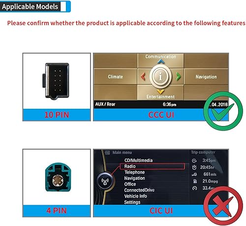 Miniatura 12 de PEMP Pantalla Linux de 8.8 pulgadas para BMW E60 E90 CIC con cable e inalámbrico CarPlay Retrofit Android Auto Display Mirror Link Car Radio