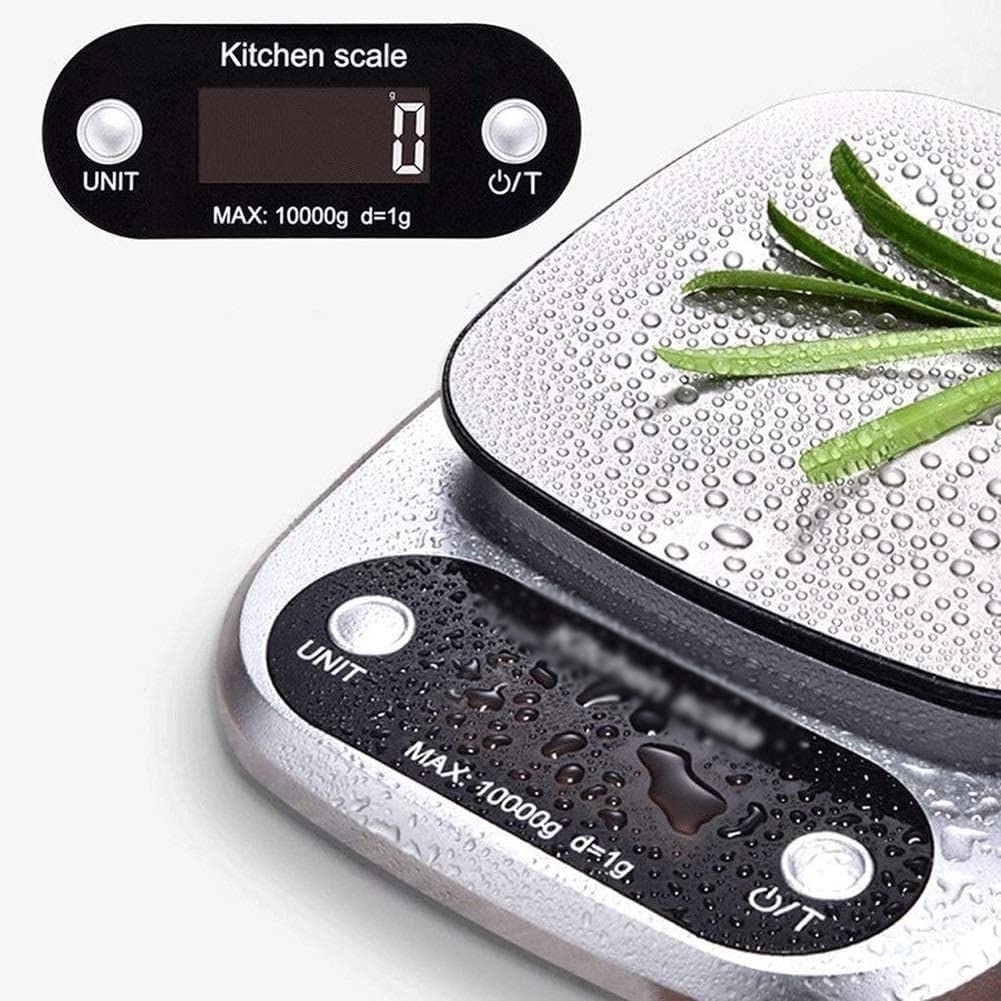 Wlectronic Küchenwaage, digitale elektronische Waage, Edelstahl, Wiegen, Küche, praktisch, hochpräzise, 0,1 g, multifunktional, zum Backen, Mini-Lebensmittelwaage
