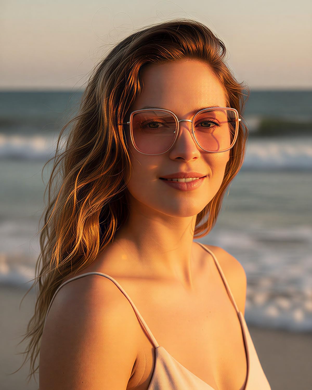 isheep Oversize Square Metal Sunglasses for Men Women, Classic, Retro, Nylon Lens SunGlasses SIS-06-PK - Image 6