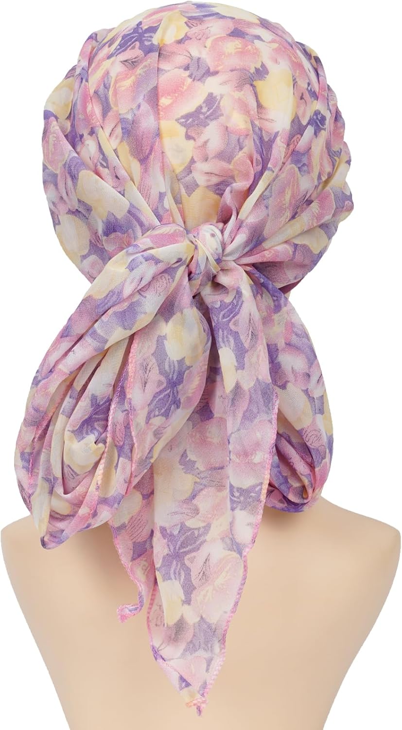 FADACHY Headwear Turbans for Women - Lightweight Head Scarf for Women's Hair Chiffon Elegant Headwraps Hats - Image 7