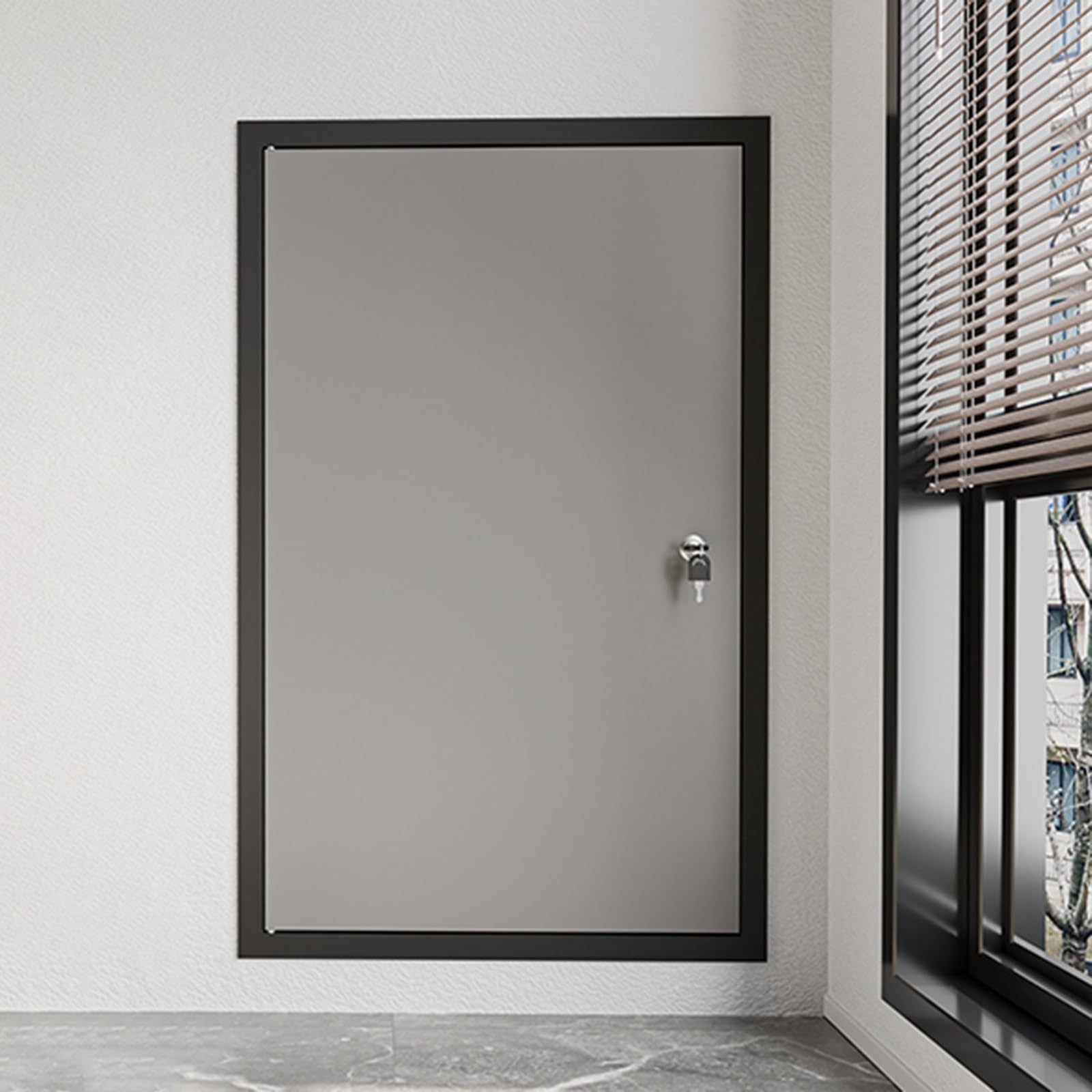 Trampilla para inspección de plomería y cableado panel de acceso aluminio gris 55x70cm