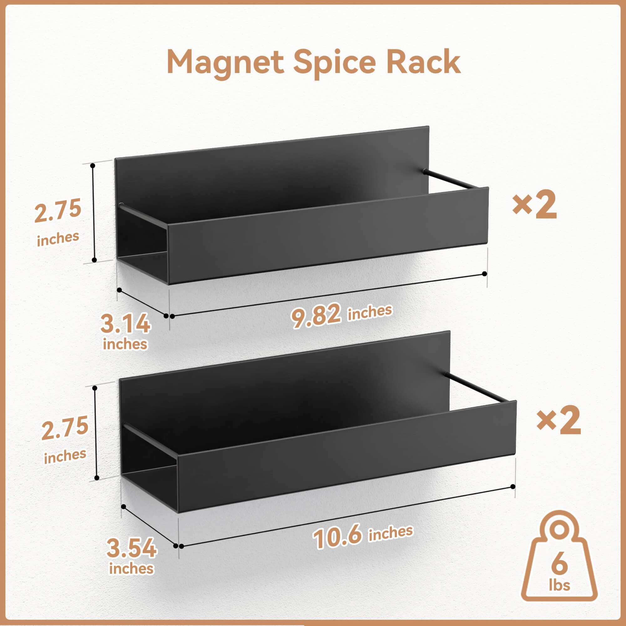 Set di 4 portaspezie, elegante organizer da cucina per erbe aromatiche, condimenti e spezie, design salvaspazio, perfetto per chef domestici e appassionati di cucina