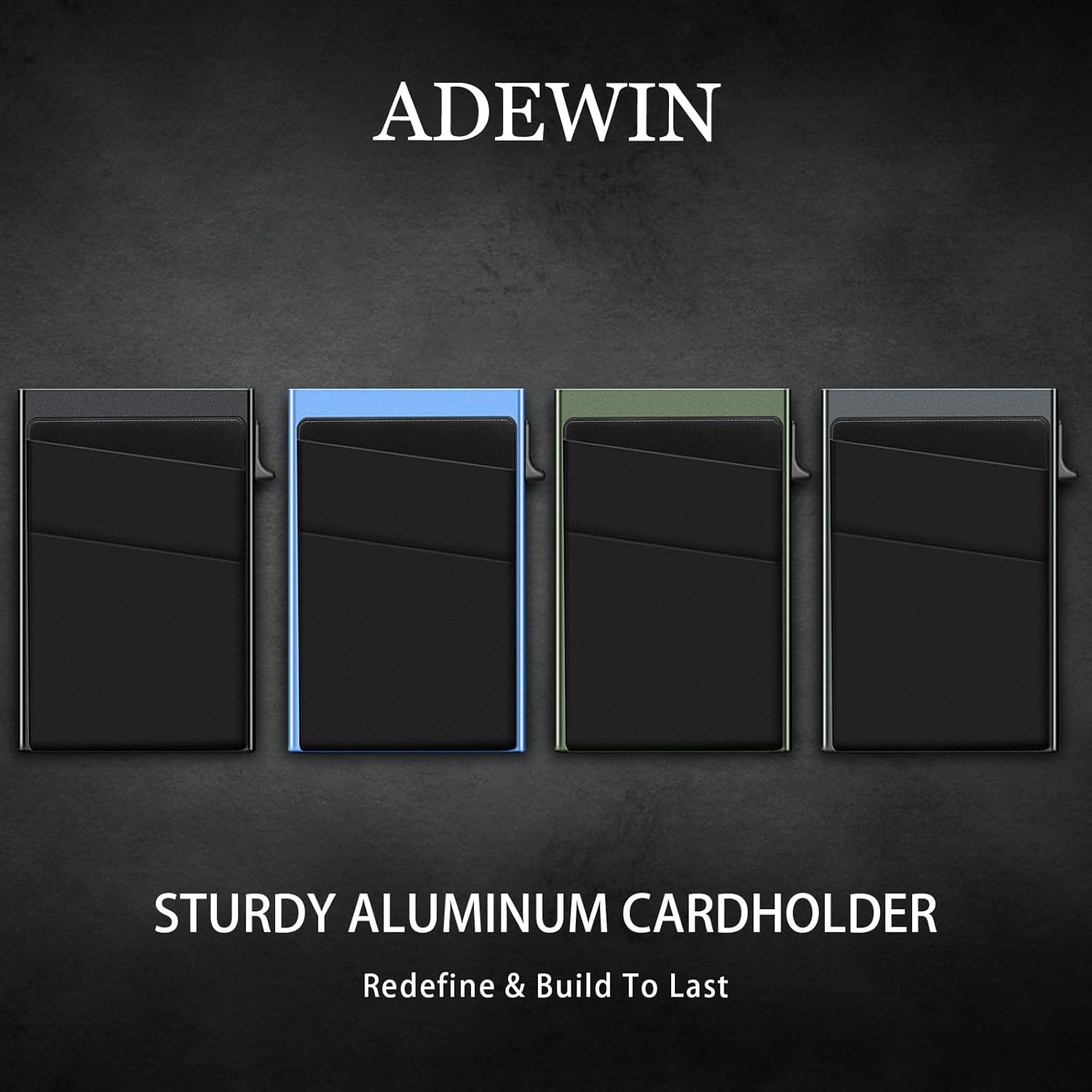 Wallet for Men Slim Aluminum Card Holder Wallet, RFID Blocking Minimalist Pop-Up Wallet, Compact Front Pocket Metal Business Card Case with Money Pocket, Gifts for Men - Image 7