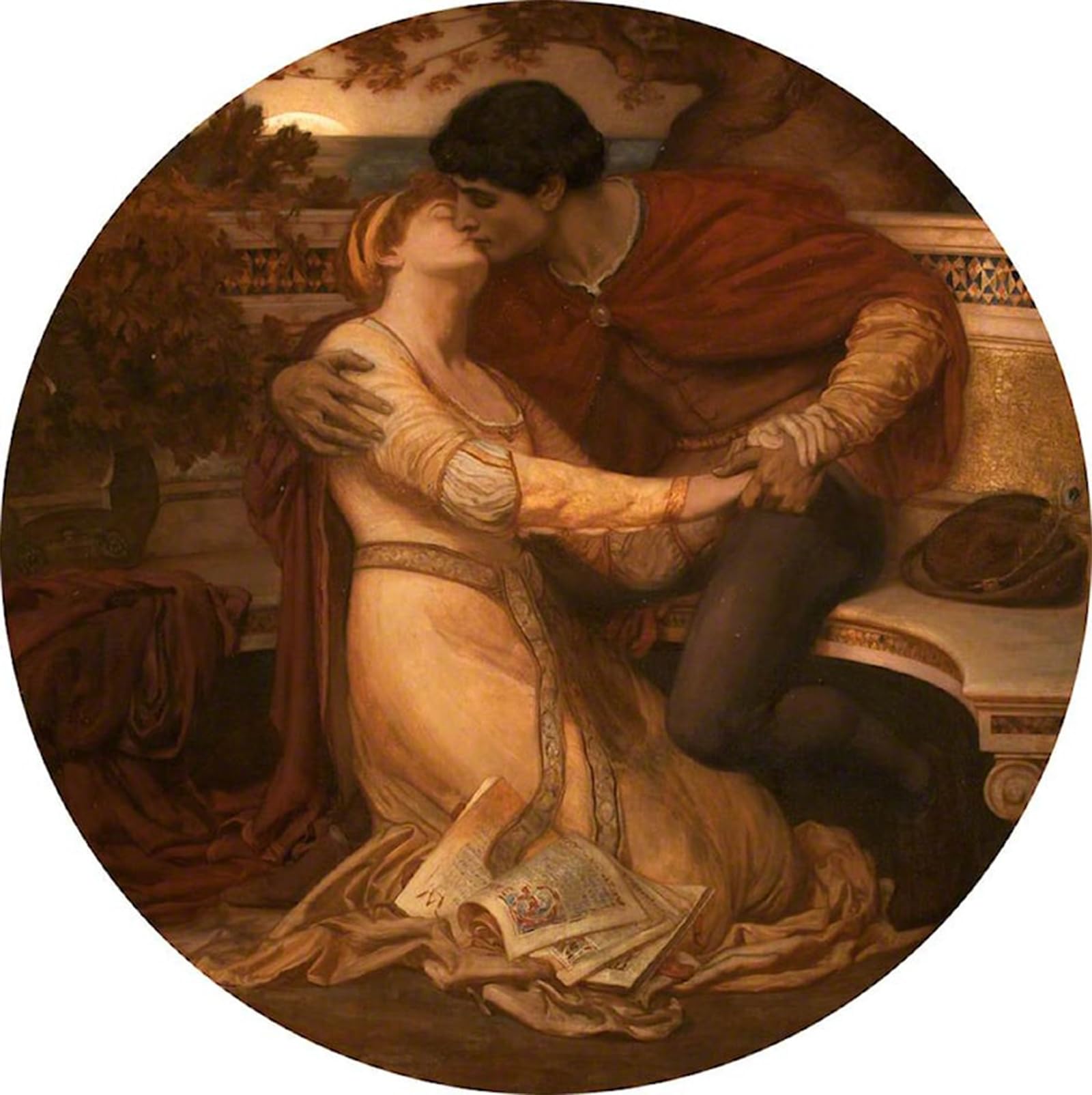 SERENDIPITP Vintage Picture Print on Canvas Wall Art Poster Paolo and Francesca by Christopher Williams Artwork Print Poster for Wall Decor 60x90cm