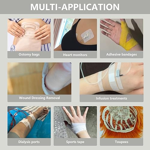 Miniatura 5 de Spray removedor de adhesivo, removedor de adhesivo médico sin picaduras para la piel, ideal para pacientes con ostomía, eliminación de piel sensible