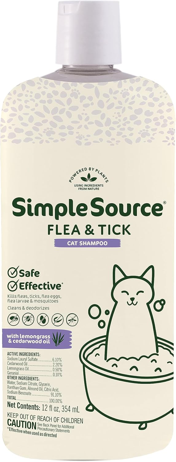 SimpleSource® Flea & Tick Shampoo for Cats, Powered by