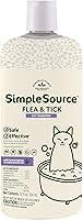 SimpleSource Plant-Powered Flea & Tick Shampoo for Cats - Kills Fleas, Eggs, Larvae, Ticks & Mosquitoes, Cleans & Deodorizes, 12oz