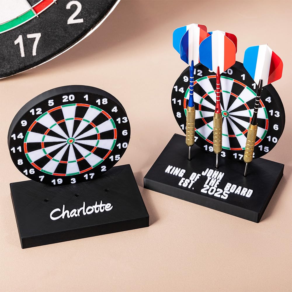 Custom 3D Printed Dart Holder, Personalized Text Dartboard Design Dart Holder with Base Gift for Dart Lover