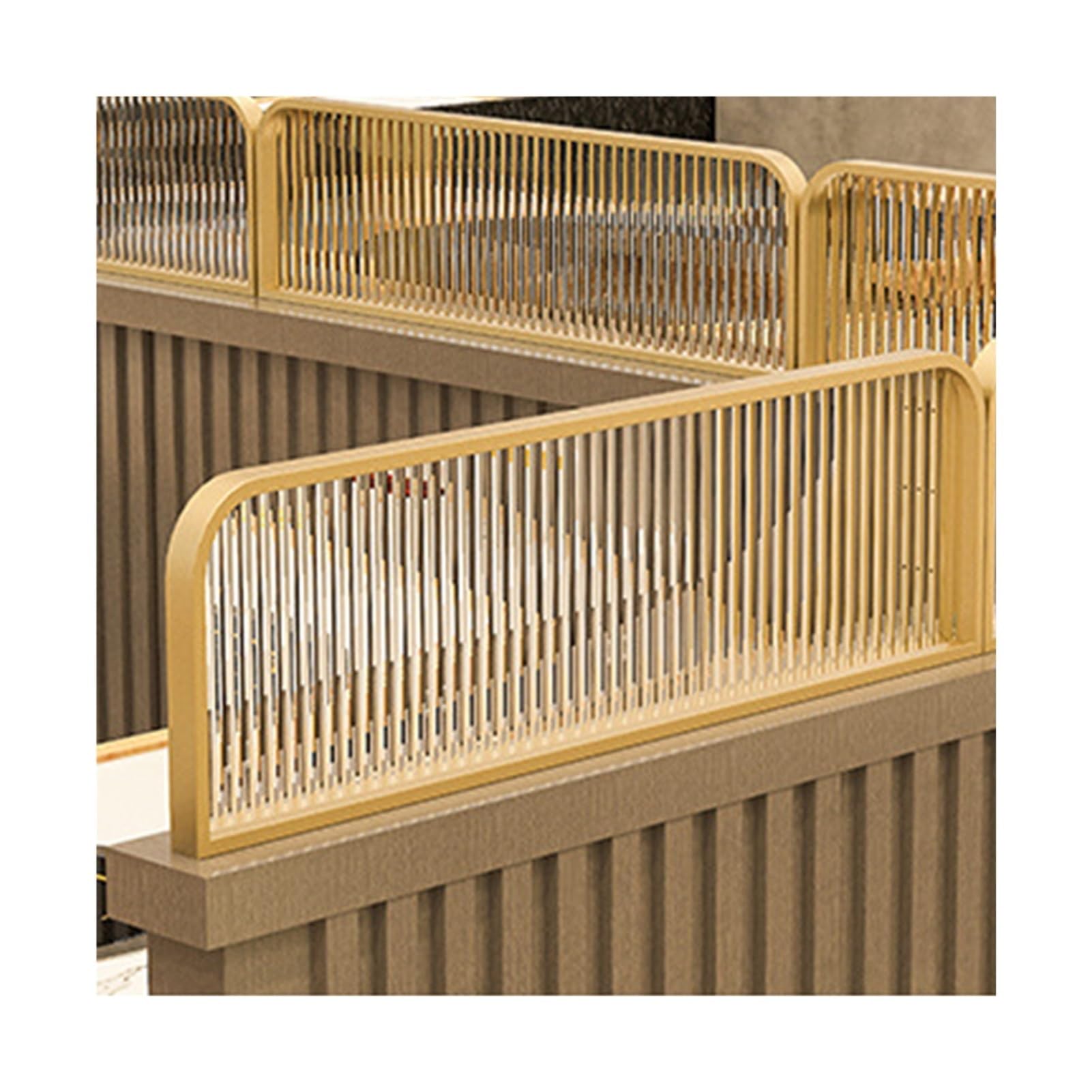 KLGFBDC Gold Desk Privacy Panel - Modern Office Partition Screen, Easy to Install & Clean Divider for Restaurant, Hotel, Countertop - 80x30CM Commercial Privacy Solution, Workspace Privacy Enhancer