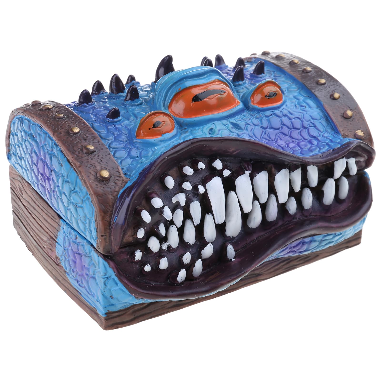 Kadagg Mimic Chest RPG Dices Box for Polyhedral Dices Roleplaying Tabletop Gaming Monsters Organizer Home Decorations Gift Resin