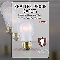 Vista 9 de Satco S4881-Bombillas incandescentes A15 de 40 vatios para electrodomésticos pequeños, a prueba de roturas, 130 voltios, base E26, acabado