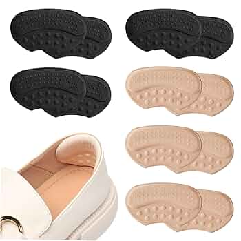 6 Coussinets Anti-Glisse Talon - Auto-Adhésifs, 3 Couleurs - Pour Chaussures Trop Grandes