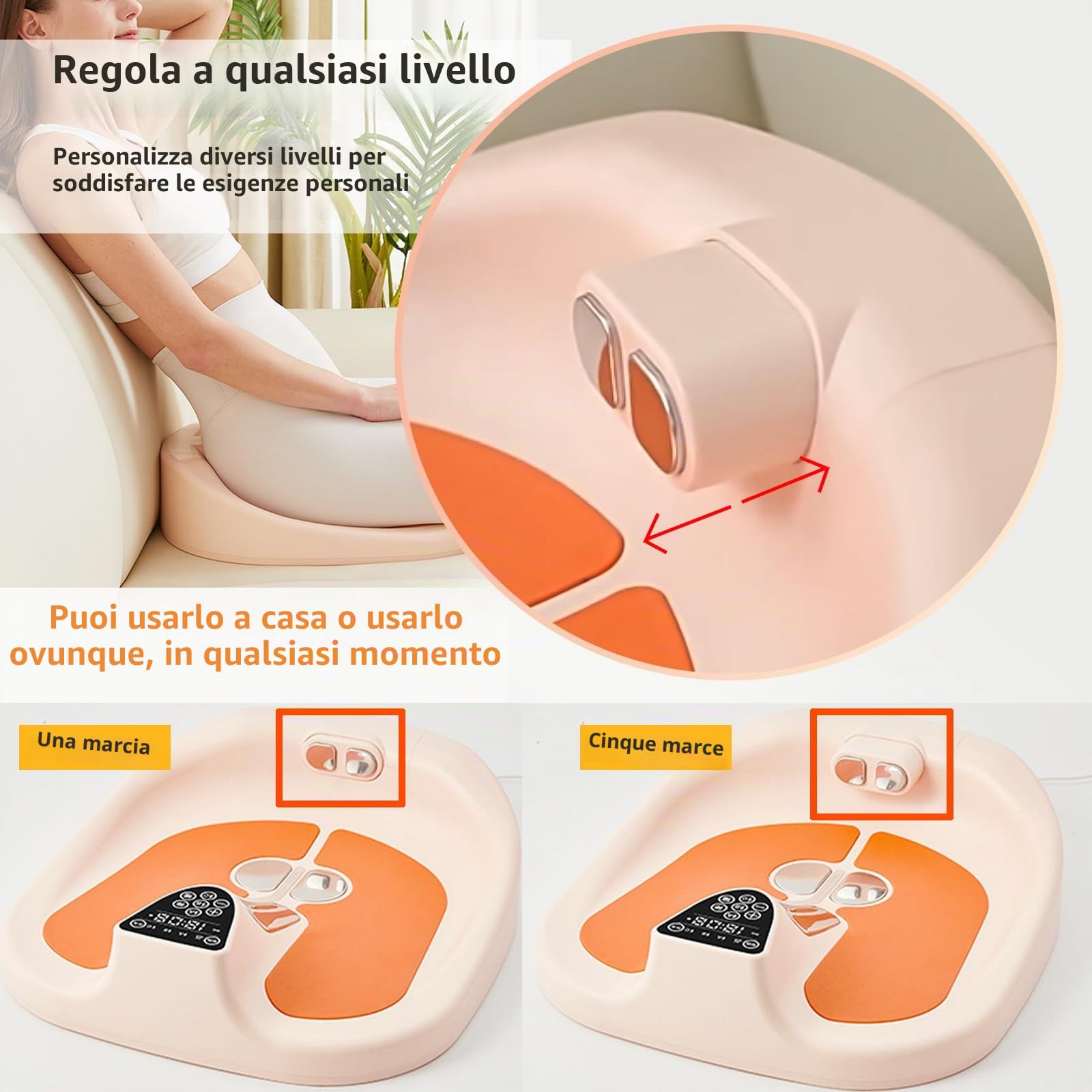 Allenatore del pavimento pelvico per donne con tecnologia EMS, 3 modalità 5 livelli di intensità toner muscolare, esercitatore di kegel portatile per cure postpartum e benessere pelvico, uso domestico
